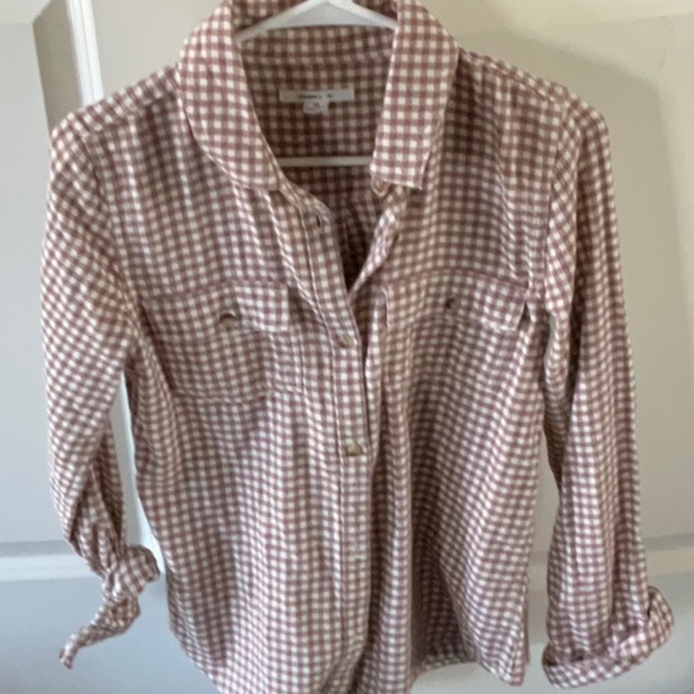 O'Neill Brown and White Checkered Shirt